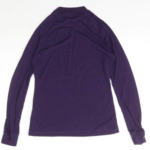 Parallel Womens Purple Mock Neck  Polyester Pullover Jumper Size 14