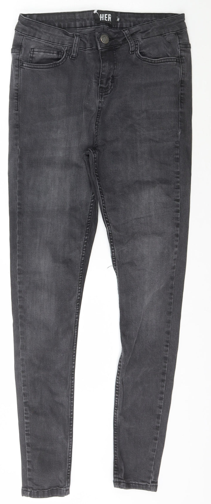 Hera London Womens Black  Cotton Skinny Jeans Size 28 L29 in Slim Zip