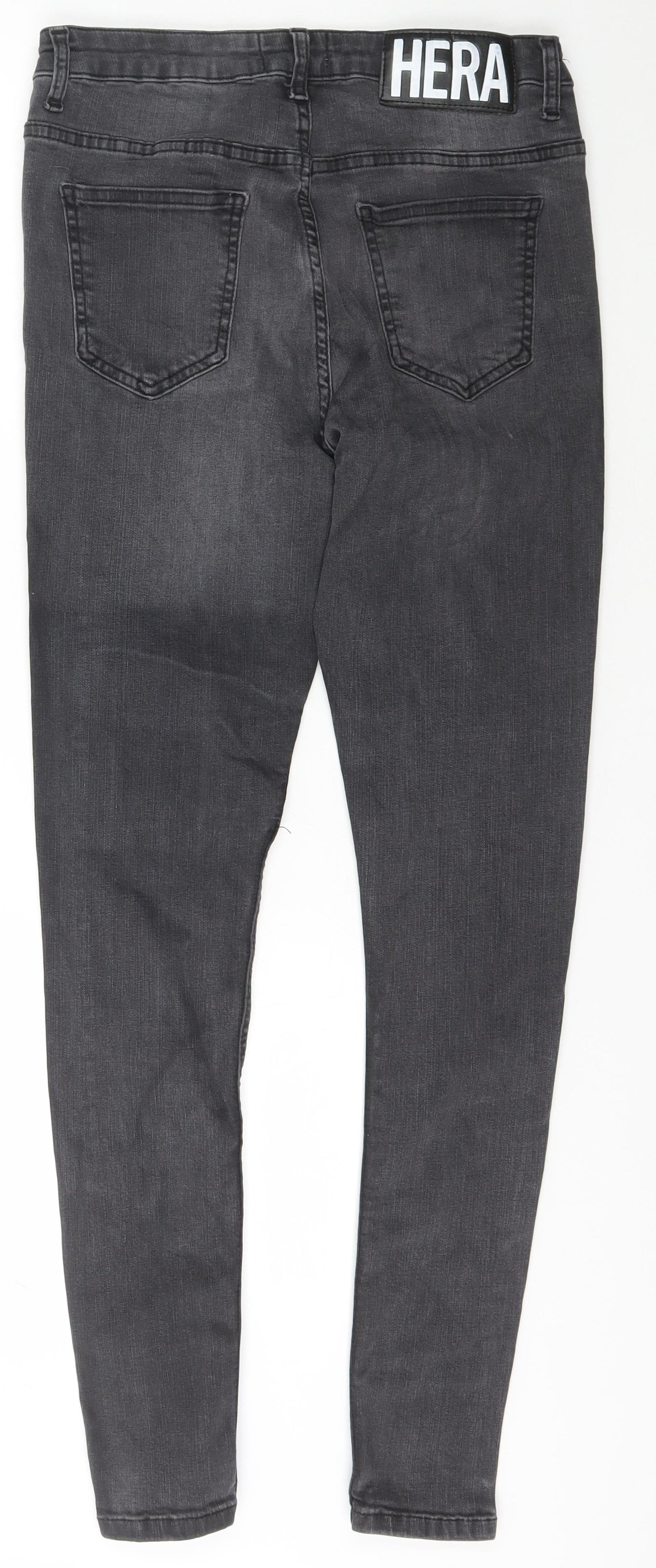 Hera London Womens Black  Cotton Skinny Jeans Size 28 L29 in Slim Zip