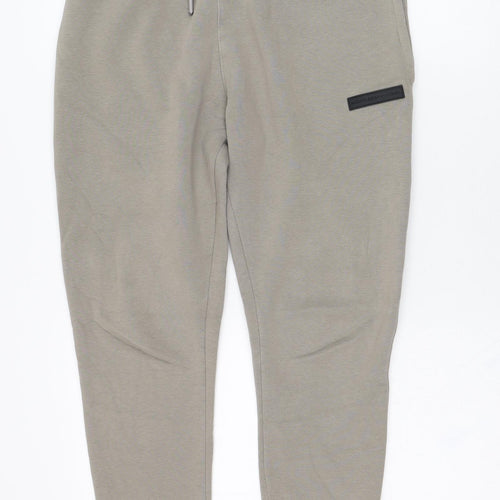 Northern Garms Mens Beige  Polyester Jogger Trousers Size S L26 in Regular