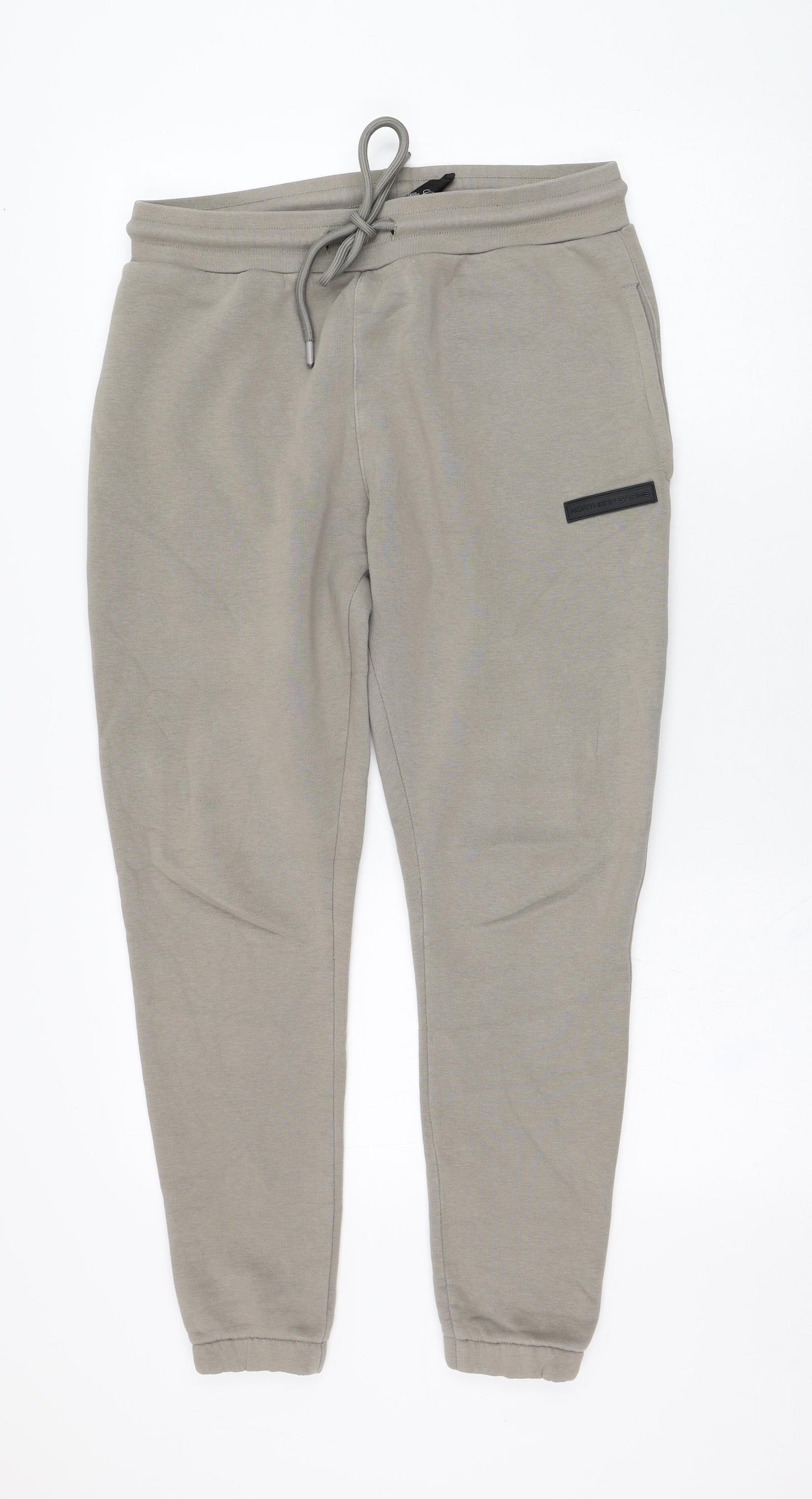Northern Garms Mens Beige  Polyester Jogger Trousers Size S L26 in Regular