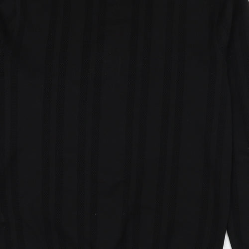 River Island Mens Black Round Neck  Polyester Pullover Jumper Size L