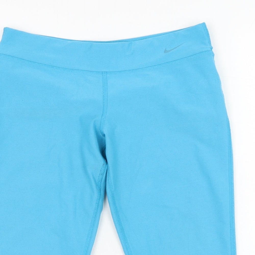 Nike Girls Blue  Polyester Compression Shorts Size 10-11 Years  Regular