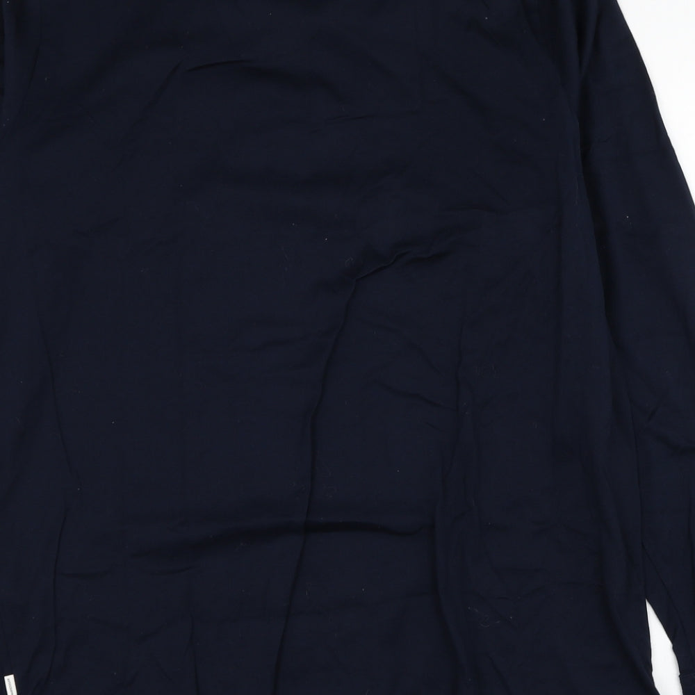 Marks and Spencer Mens Blue  Cotton  Polo Size XL Collared Pullover
