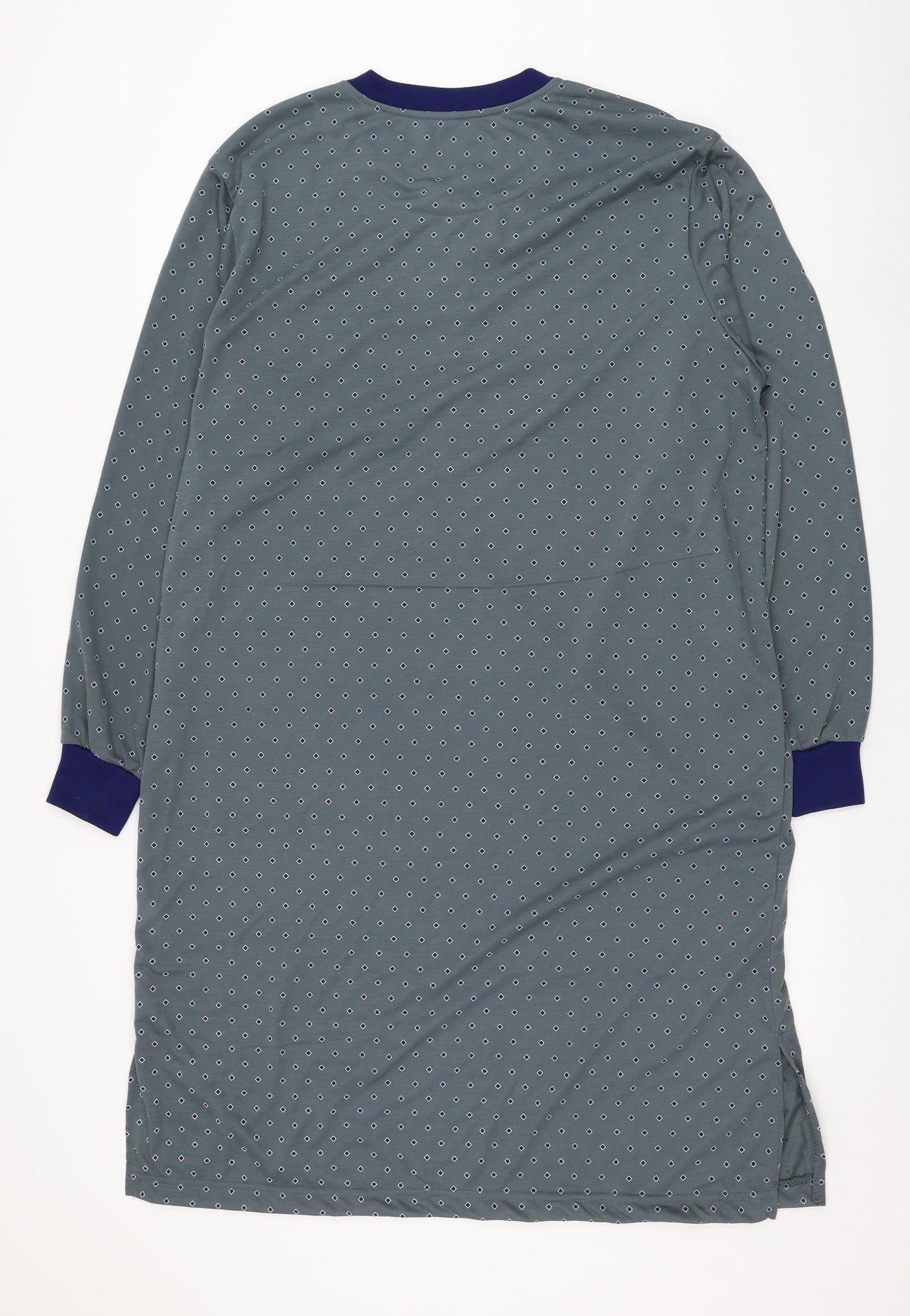 Preworn Mens Grey Geometric Cotton  Nightshirt Size XL  Pullover