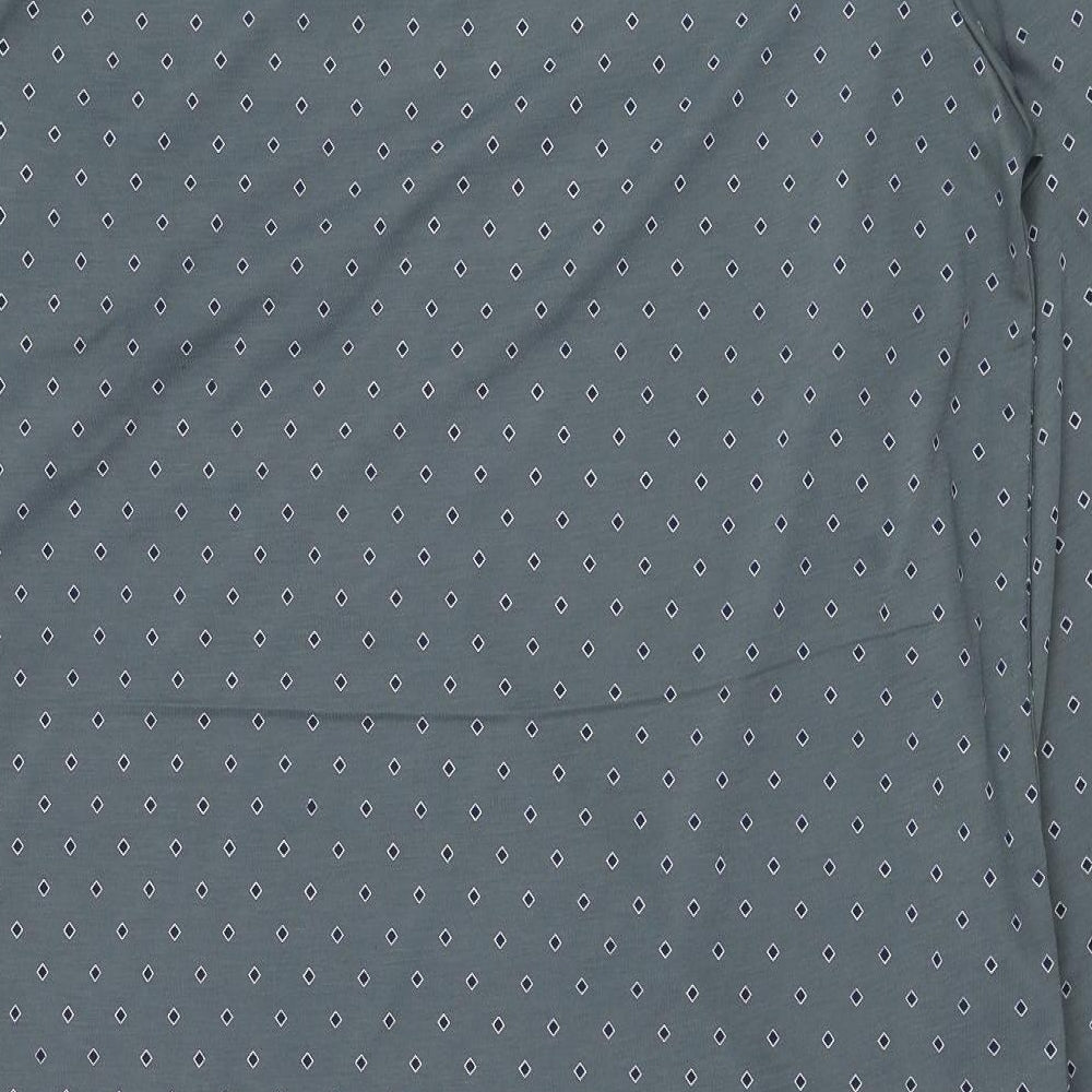 Preworn Mens Grey Geometric Cotton  Nightshirt Size XL  Pullover