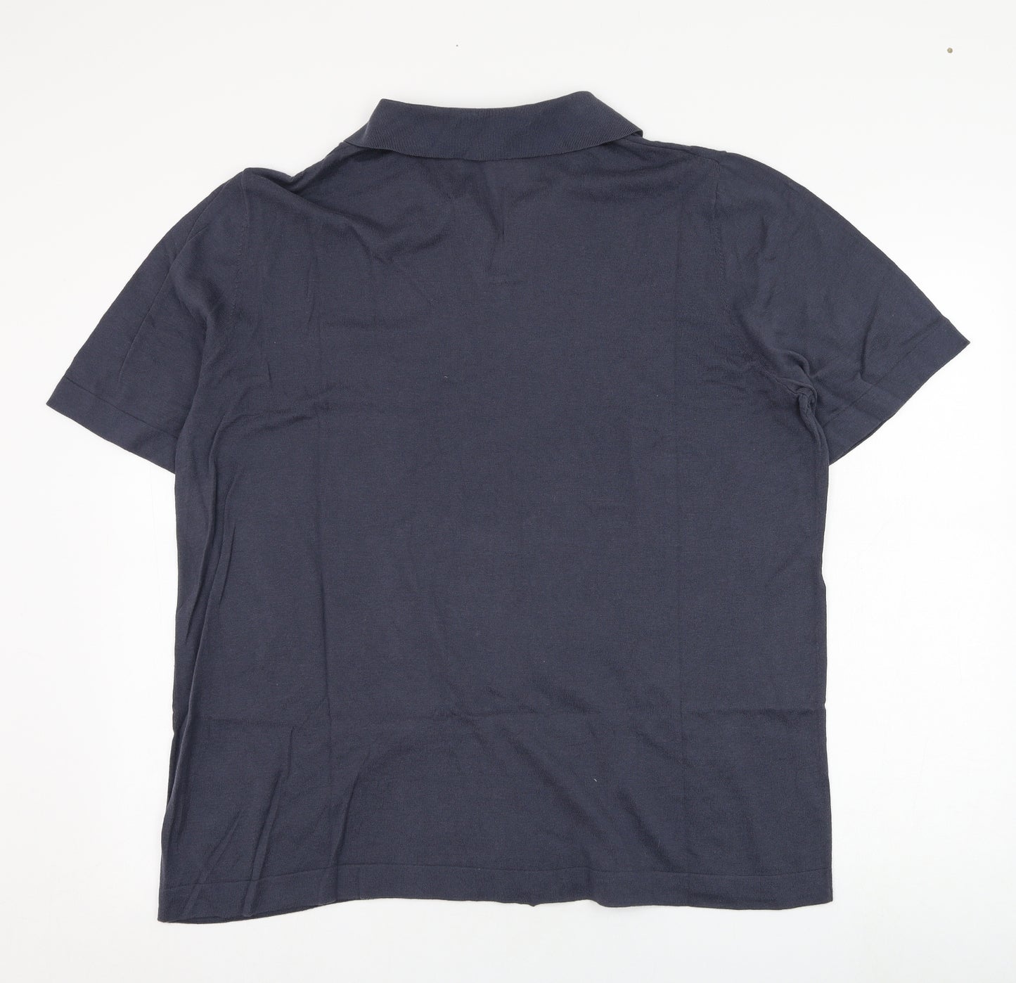 H&M Mens Grey  Cotton  T-Shirt Size XL Collared