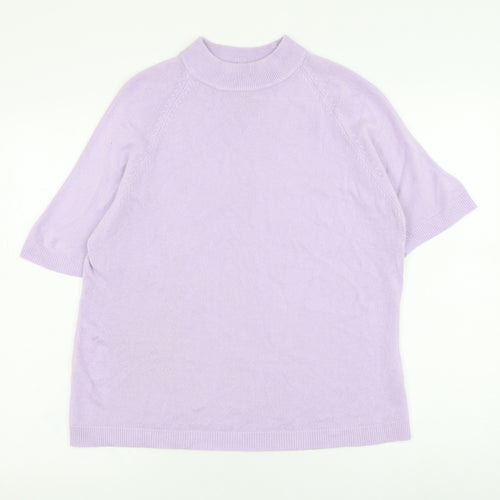 Berkertex Womens Purple Round Neck  Acrylic Pullover Jumper Size 20