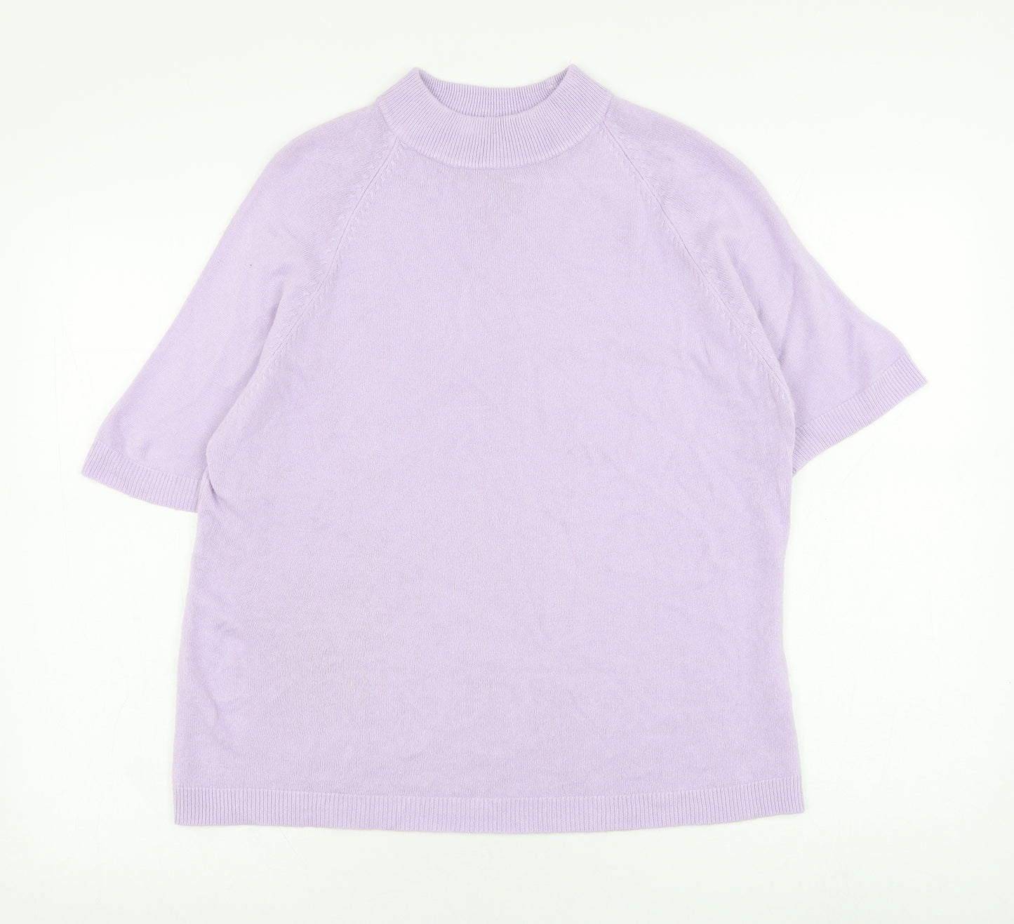 Berkertex Womens Purple Round Neck  Acrylic Pullover Jumper Size 20