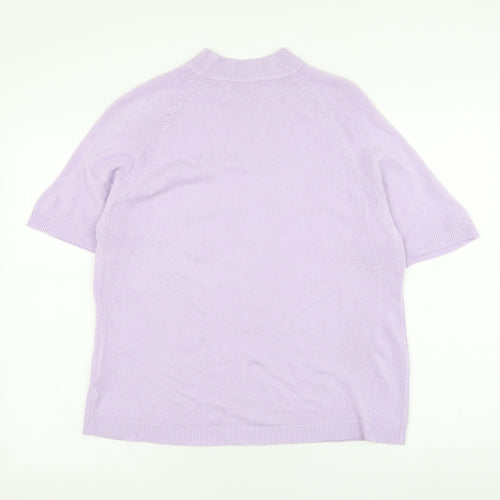 Berkertex Womens Purple Round Neck  Acrylic Pullover Jumper Size 20