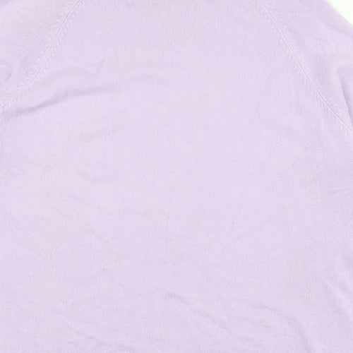 Berkertex Womens Purple Round Neck  Acrylic Pullover Jumper Size 20