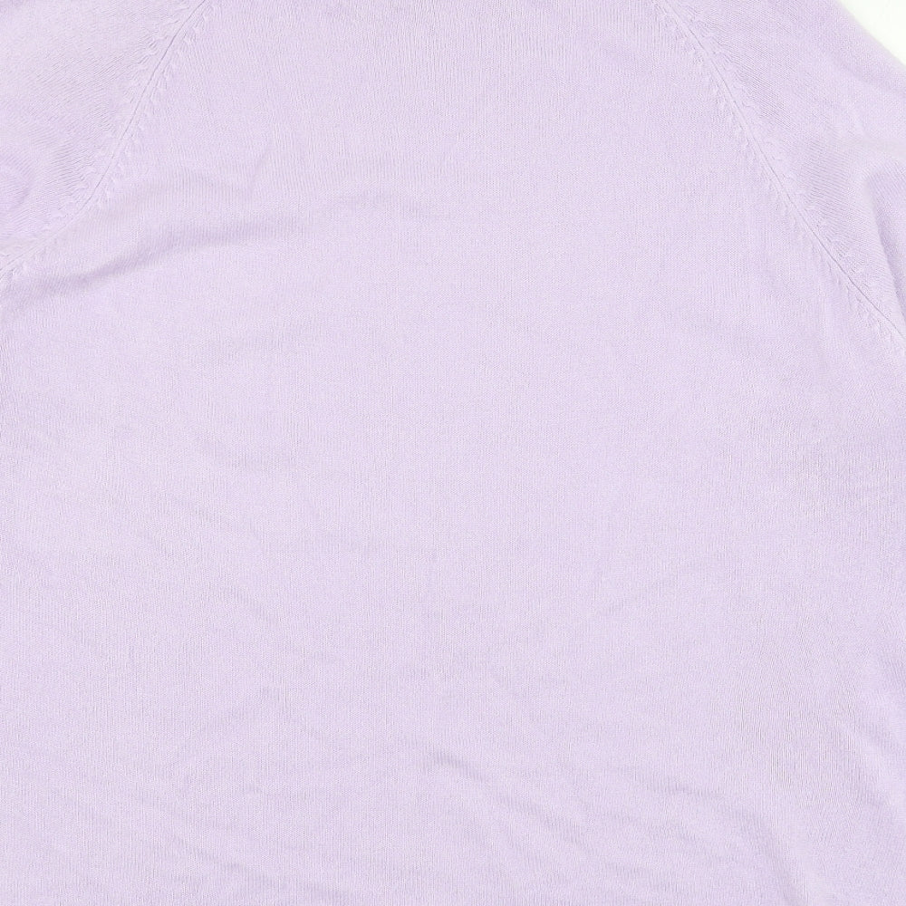 Berkertex Womens Purple Round Neck  Acrylic Pullover Jumper Size 20