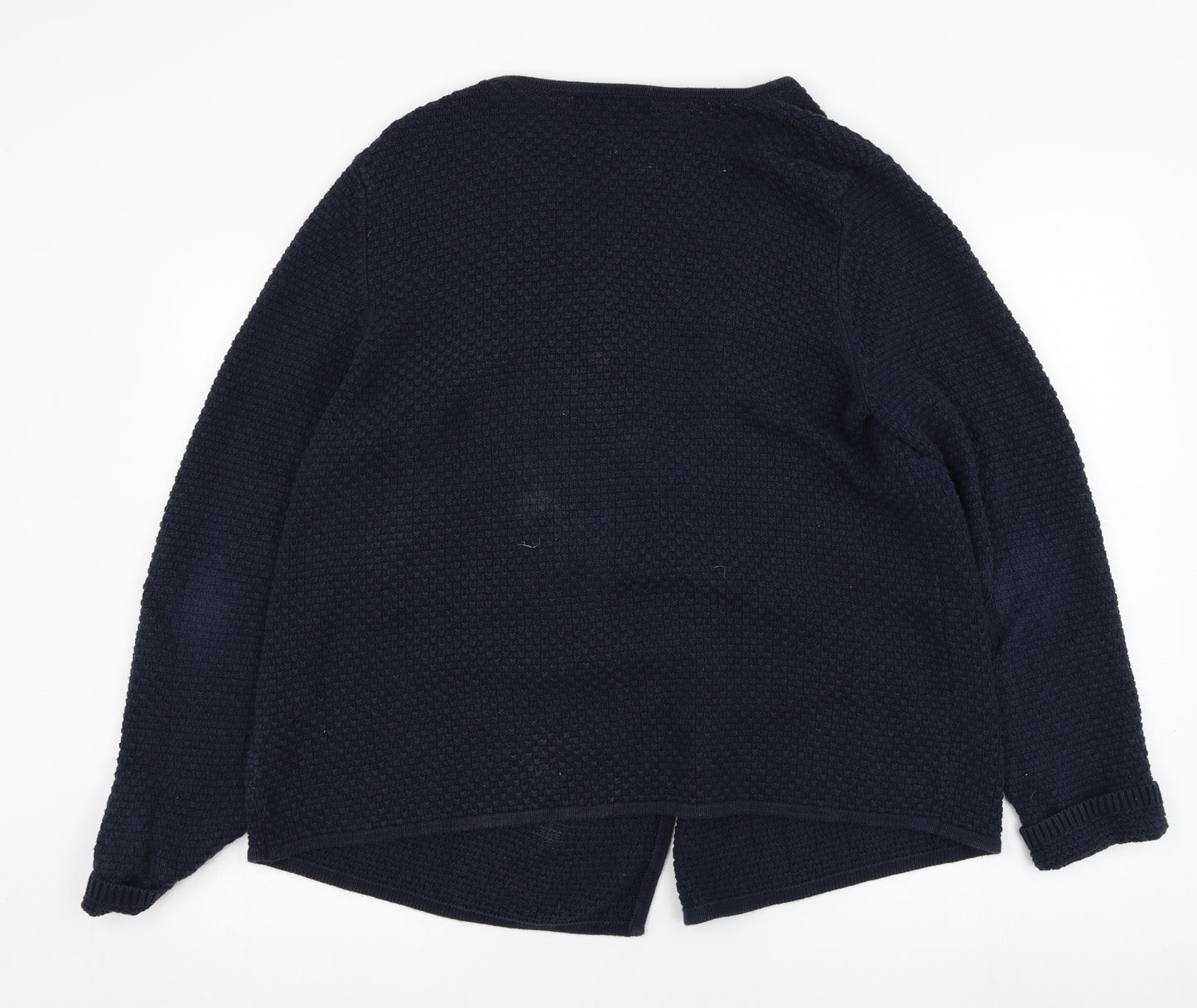 Crew Clothing Womens Blue Round Neck  Cotton Pullover Jumper Size XL