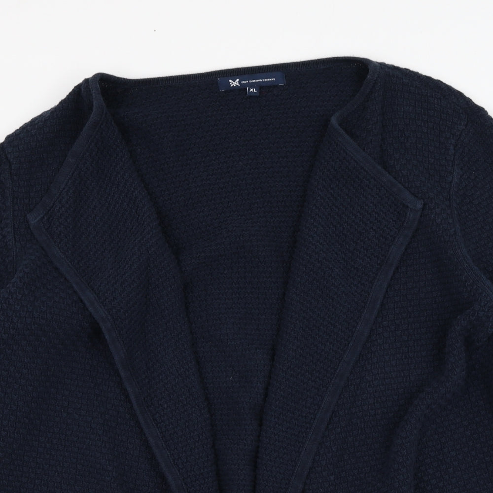 Crew Clothing Womens Blue Round Neck  Cotton Pullover Jumper Size XL