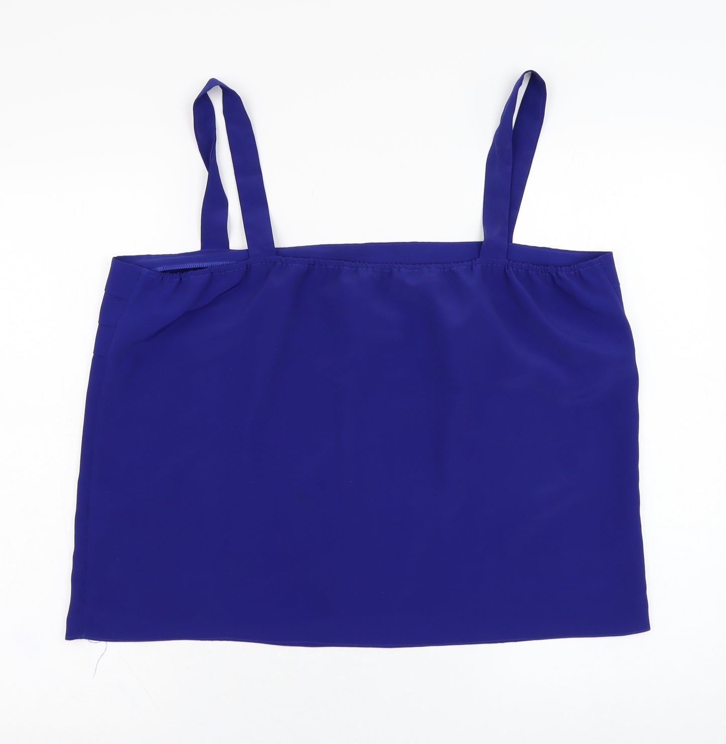 Vogue Womens Blue  Polyester Basic Tank Size 20 Square Neck