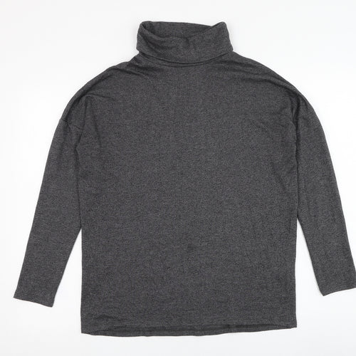 New Look Womens Grey Roll Neck  Polyester Pullover Jumper Size 8