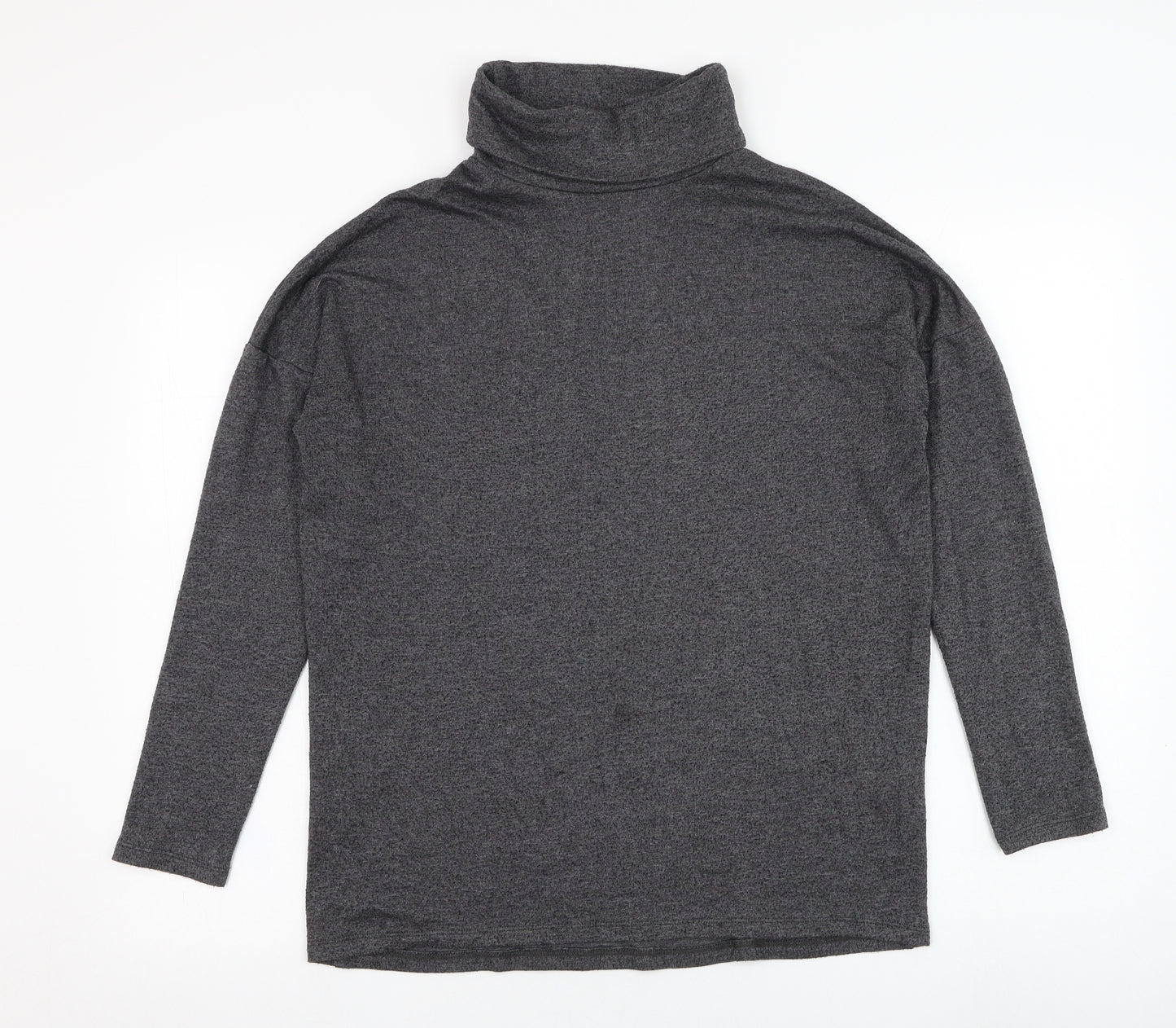 New Look Womens Grey Roll Neck  Polyester Pullover Jumper Size 8