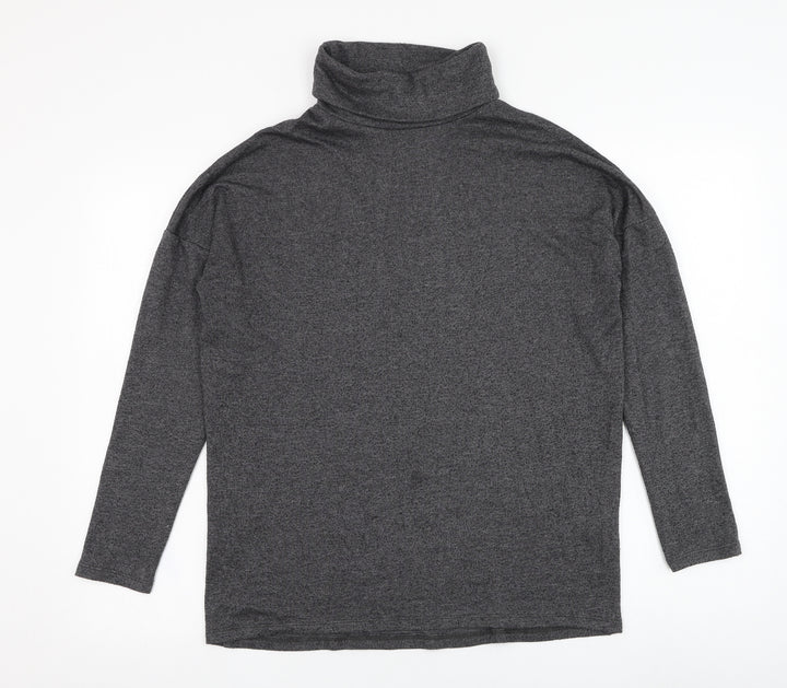 New Look Womens Grey Roll Neck  Polyester Pullover Jumper Size 8
