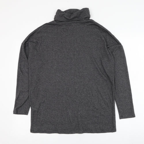 New Look Womens Grey Roll Neck  Polyester Pullover Jumper Size 8