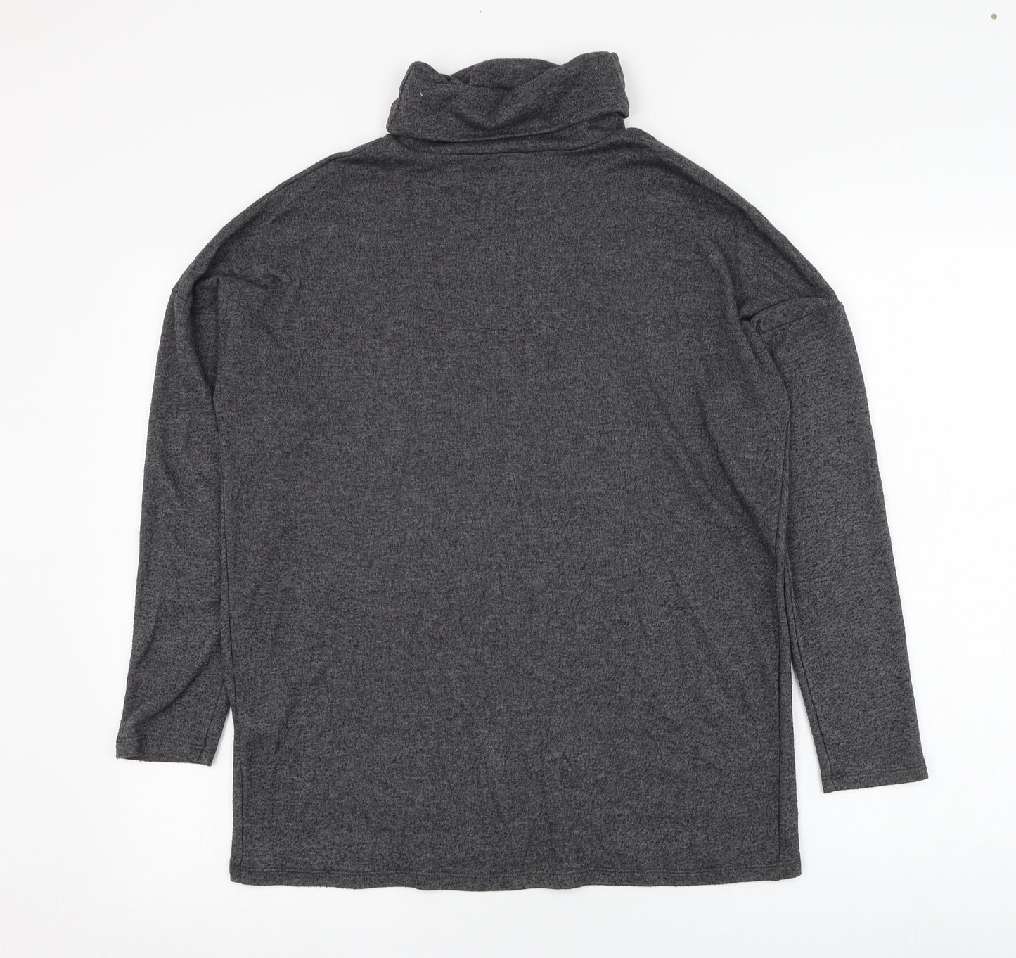 New Look Womens Grey Roll Neck  Polyester Pullover Jumper Size 8