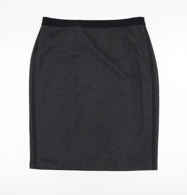 Gerry Weber Womens Grey Viscose Skater Skirt Size 34 in Regular