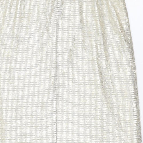 Atmosphere Womens Gold  Polyester Basic Tank Size 10 Round Neck