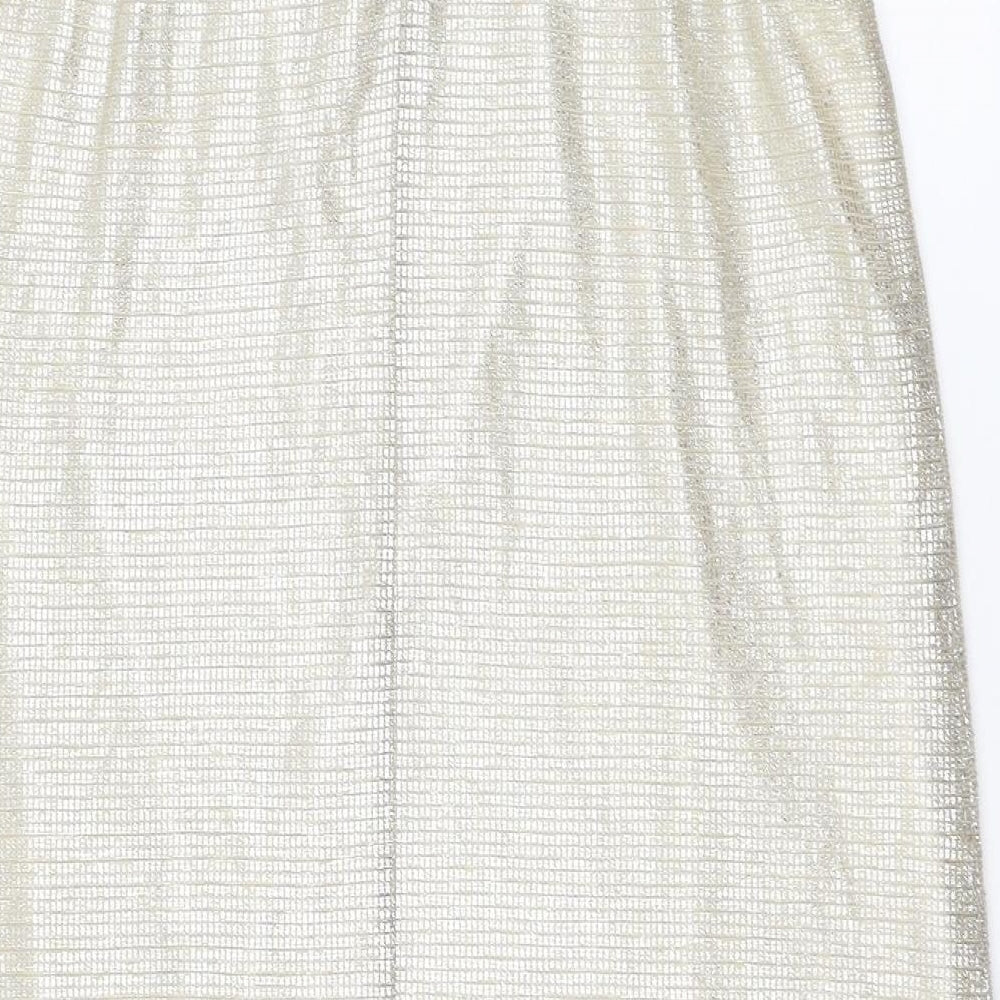 Atmosphere Womens Gold  Polyester Basic Tank Size 10 Round Neck