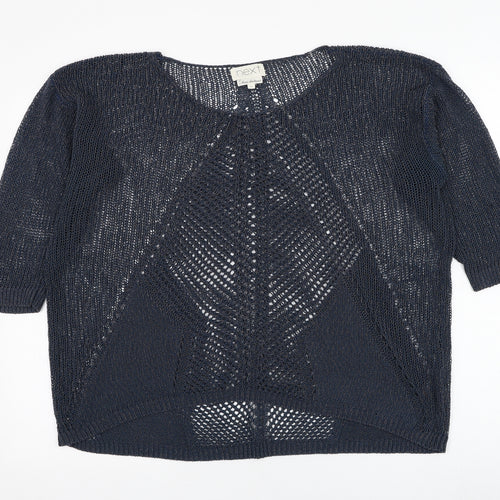 NEXT Womens Blue Round Neck  Acrylic Pullover Jumper Size 18