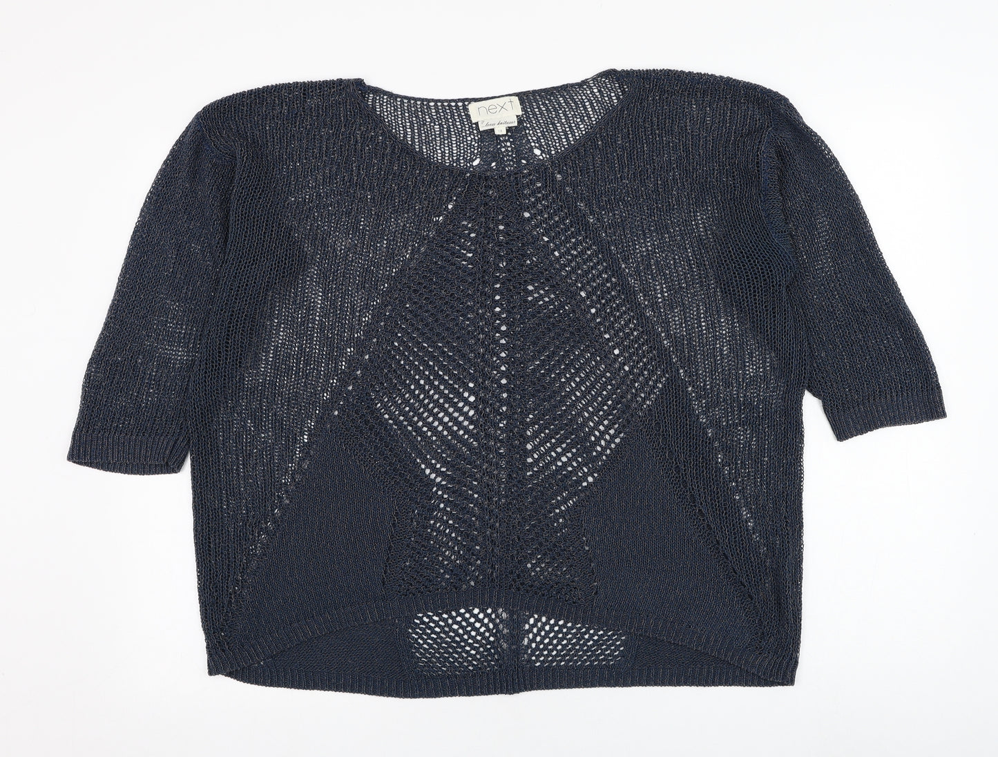 NEXT Womens Blue Round Neck  Acrylic Pullover Jumper Size 18