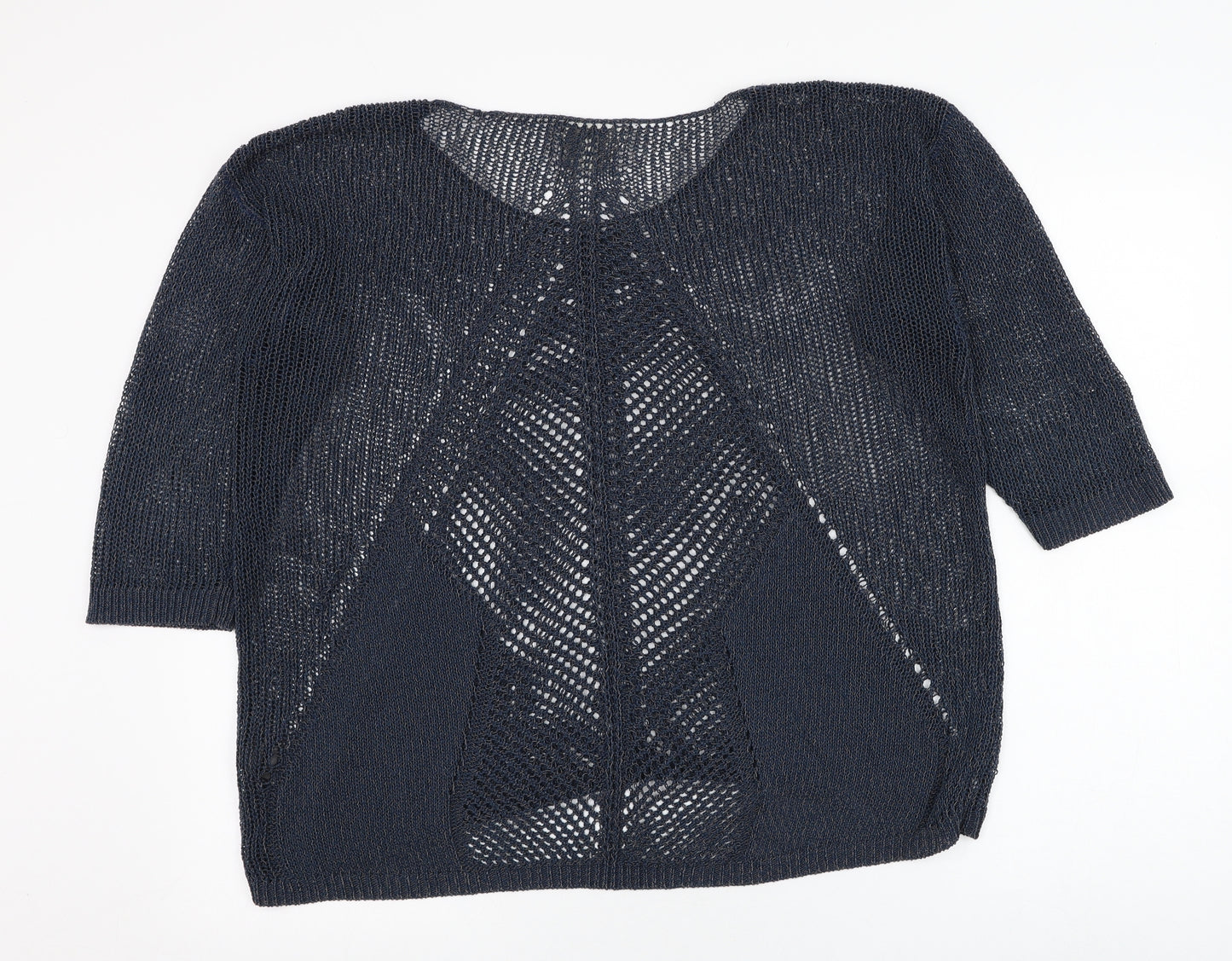 NEXT Womens Blue Round Neck  Acrylic Pullover Jumper Size 18