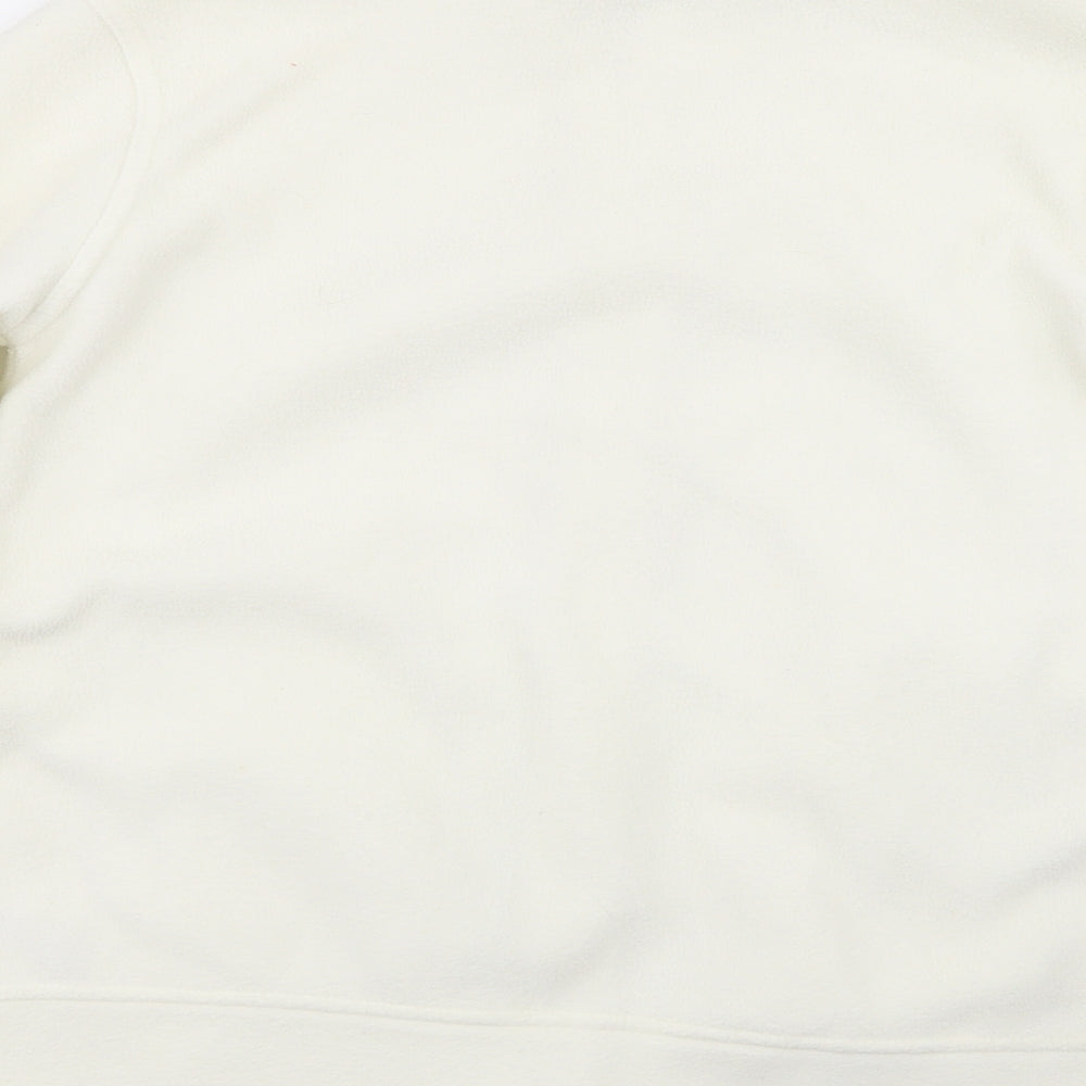 Dunnes Womens White  100% Polyester Full Zip Sweatshirt Size 12