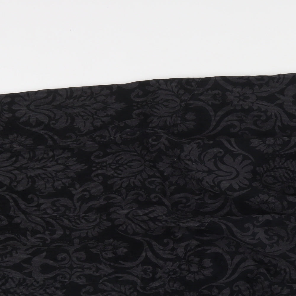Per Una Womens Black Floral Cotton Maxi Skirt Size 10