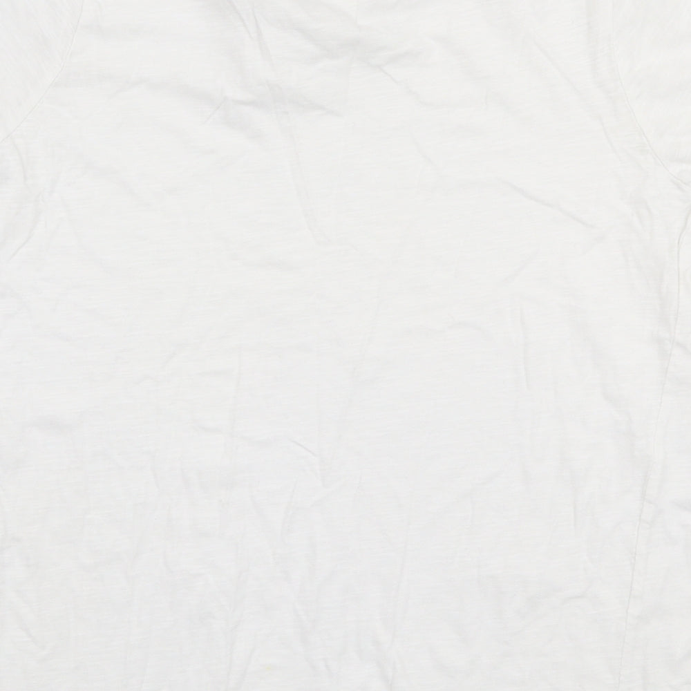 George Womens White  100% Cotton Jersey T-Shirt Size 10 Collared