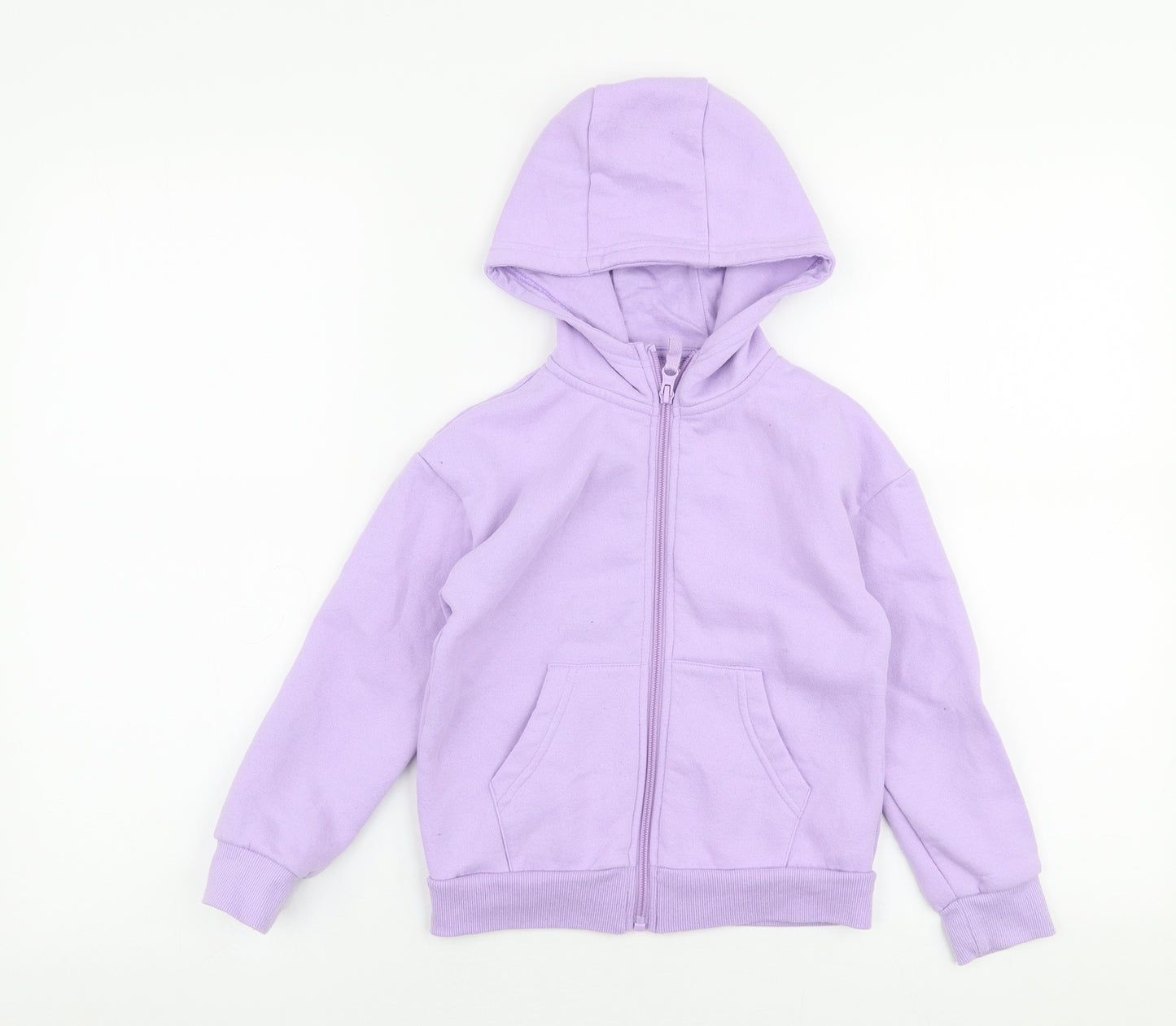 Dunnes Stores Girls Purple  Polyester Full Zip Hoodie Size 7-8 Years  Zip