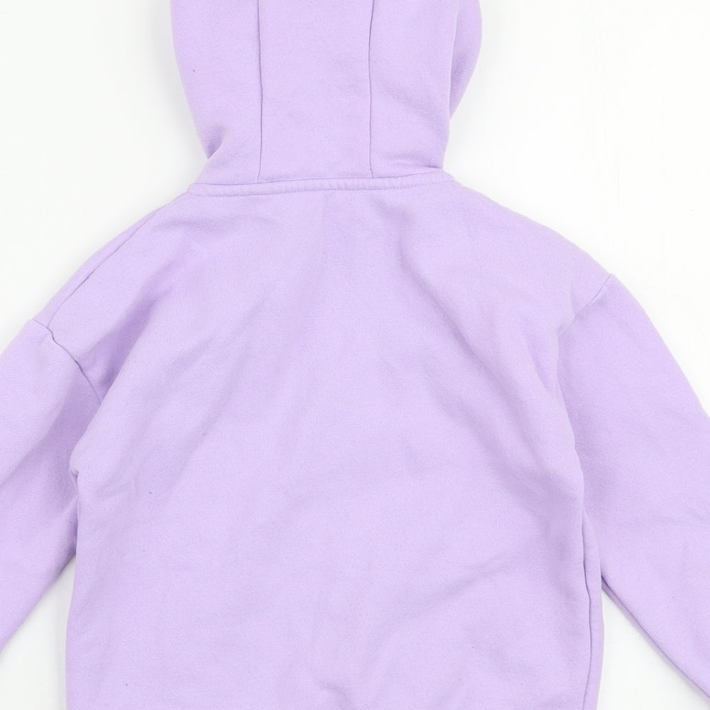 Dunnes Stores Girls Purple  Polyester Full Zip Hoodie Size 7-8 Years  Zip
