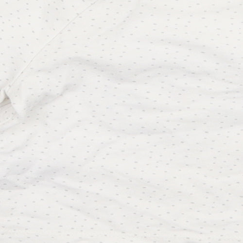 NEXT Girls White Polka Dot Cotton Jersey T-Shirt Size Newborn Round Neck Snap - Cat