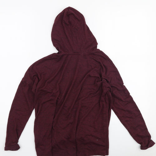 H&M Girls Red  Viscose Pullover Hoodie Size 11-12 Years  Pullover
