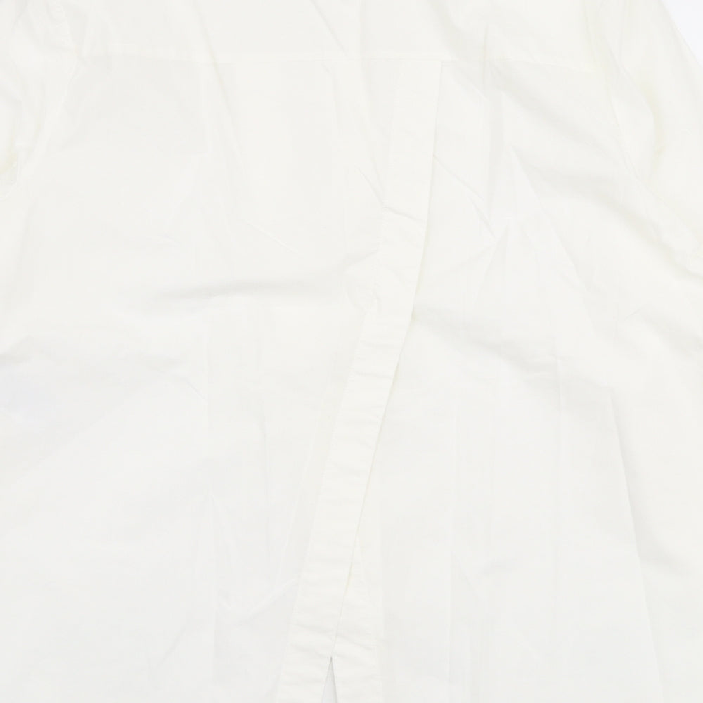 Mint Velvet Womens Ivory  100% Cotton Basic Button-Up Size 14 Collared