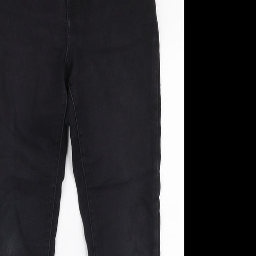 Denim Co Womens Black  Cotton Skinny Jeans Size 12 L27 in Slim Zip