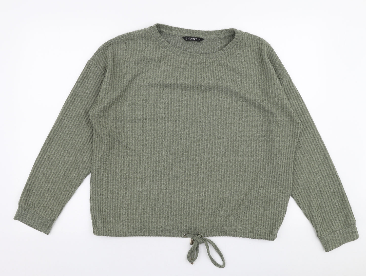 Dunnes Stores Womens Green Round Neck  Polyester Pullover Jumper Size M