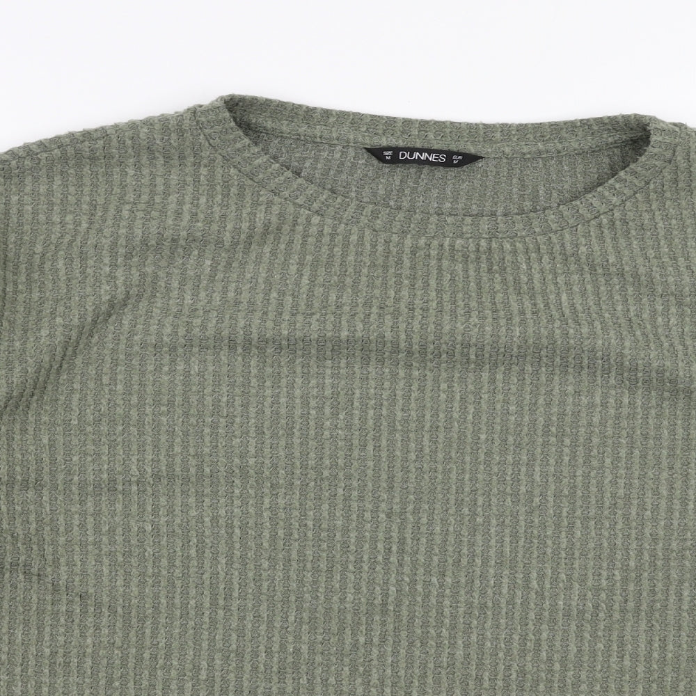 Dunnes Stores Womens Green Round Neck  Polyester Pullover Jumper Size M