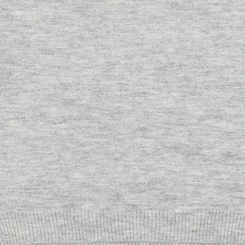 H&M Womens Grey Round Neck  Acrylic Pullover Jumper Size M