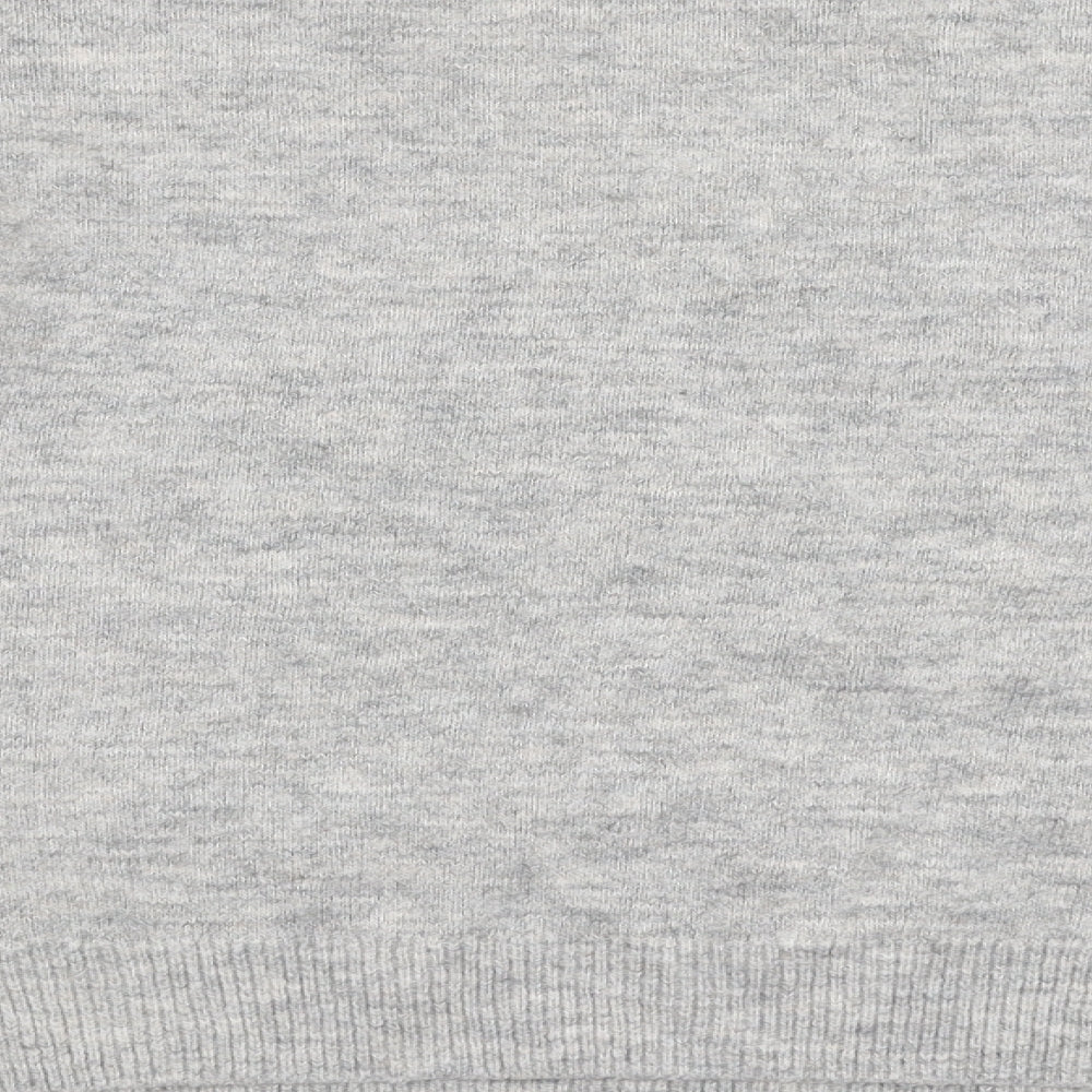 H&M Womens Grey Round Neck  Acrylic Pullover Jumper Size M