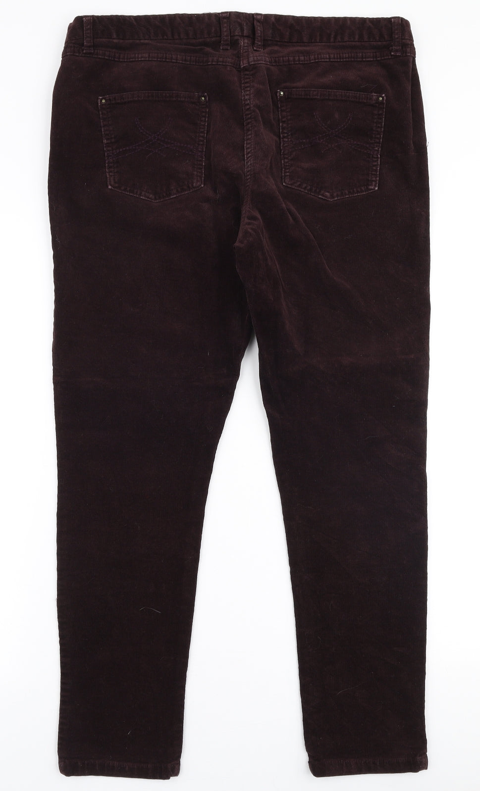 Marks and Spencer Womens Red  Cotton Jegging Jeans Size 14 L27 in Regular Zip