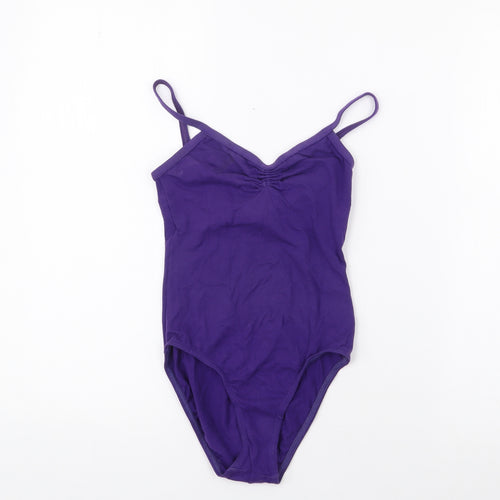 Roch Valley Girls Purple  Cotton Leotard One-Piece Size 9-10 Years
