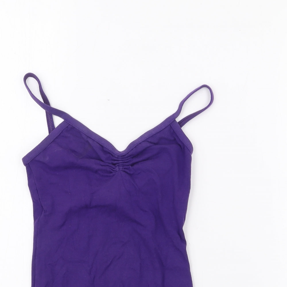 Roch Valley Girls Purple  Cotton Leotard One-Piece Size 9-10 Years