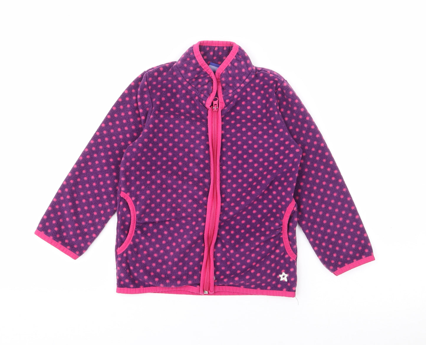 Lupily Girls Purple Polka Dot  Jacket  Size 2-3 Years  Zip