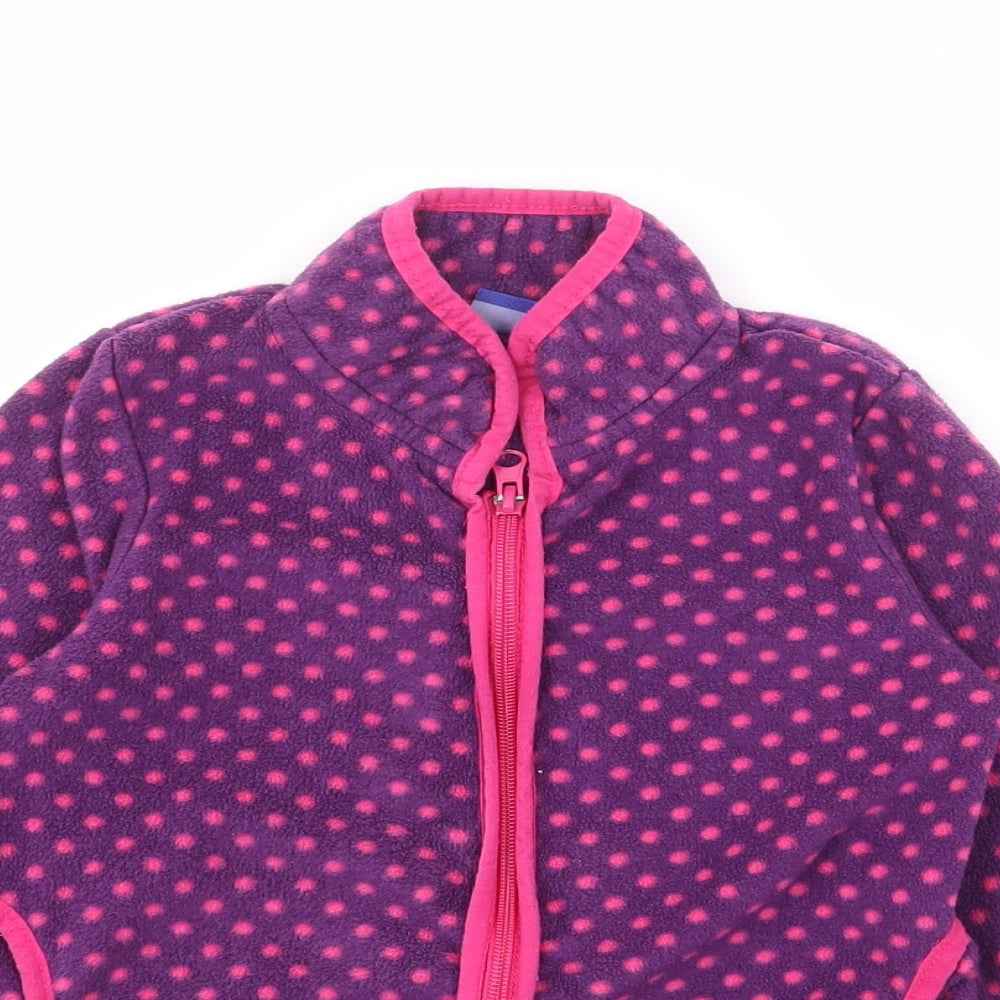 Lupily Girls Purple Polka Dot  Jacket  Size 2-3 Years  Zip