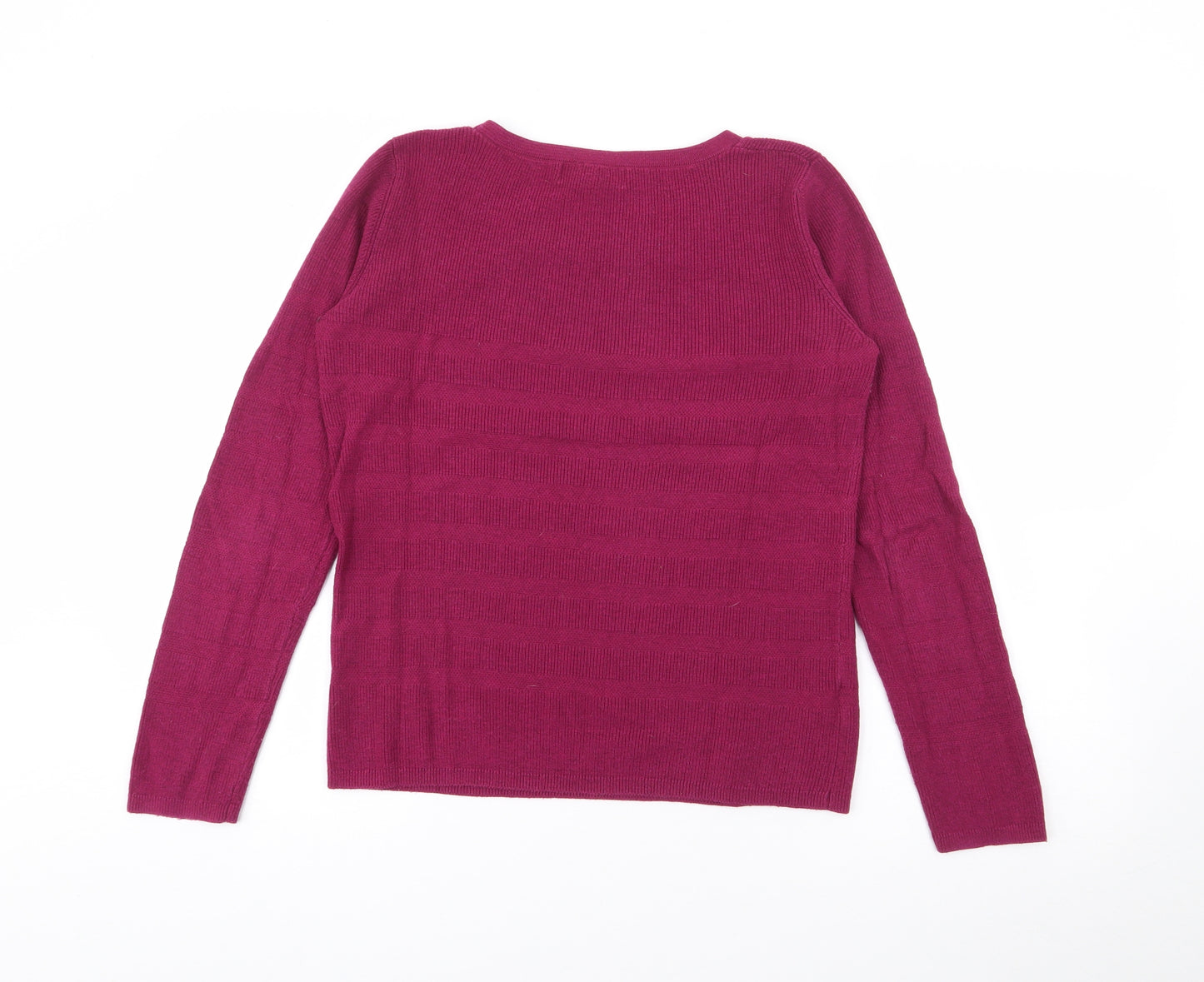 NEXT Womens Purple Boat Neck  Cotton Pullover Jumper Size 10