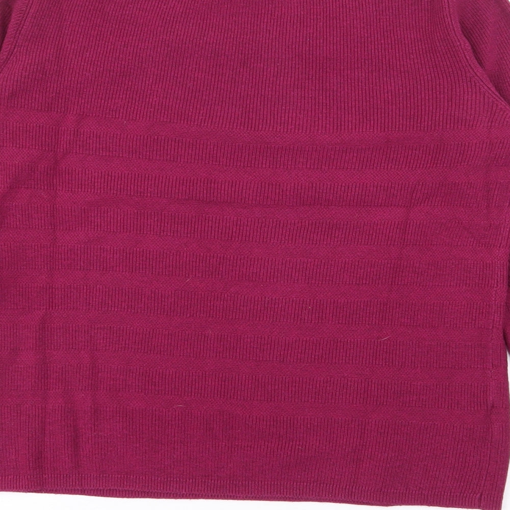 NEXT Womens Purple Boat Neck  Cotton Pullover Jumper Size 10